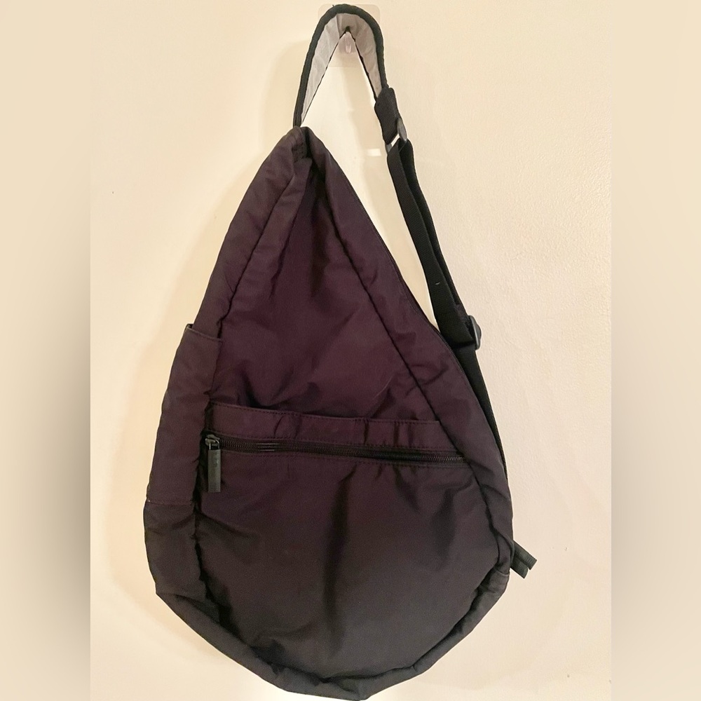 LL Bean Healthy Ameribag Sling Back Bag Black Adjustable Strap Medium